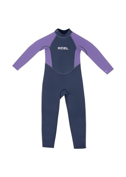 XCEL Toddler 3mm Back Zip Fullsuit Denim-Pale Purple