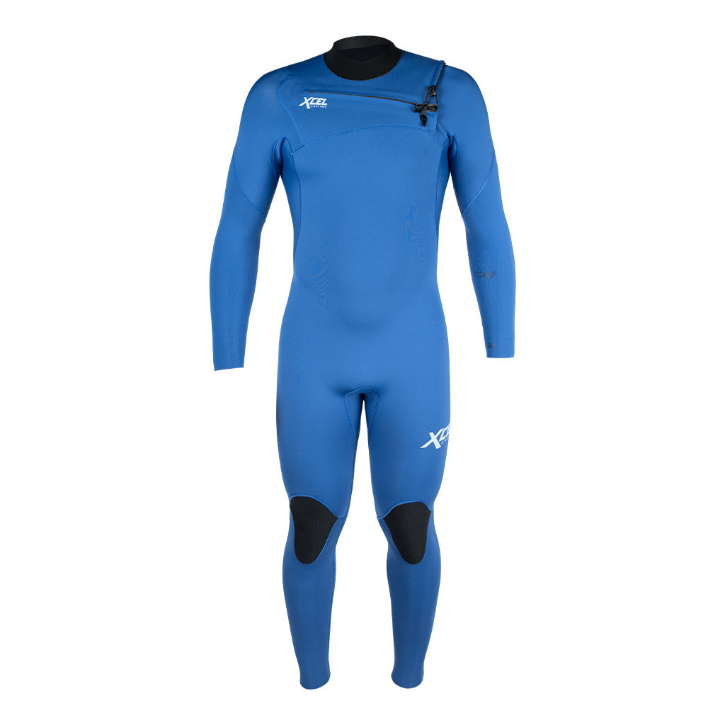 XCEL Mens Comp 3/2mm Front Zip Fullsuit Saphire Blue